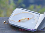 925 Silver Chalcedony Jade Donut Bracelet Talisman