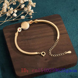 Vintage Chinese Jade Donut Bracelet 925 Silver Bangle