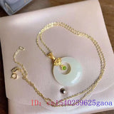 925 Silver Chalcedony Donut Pendant Necklace