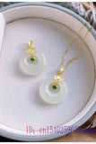 925 Silver Chalcedony Donut Pendant Necklace
