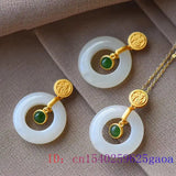 Jade Donut Pendant 925 Silver Chalcedony Necklace