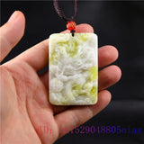 Jade Dragon Pendant Amulet Chinese Gift Accessories Jewelry Gemstone