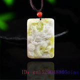 Jade Dragon Pendant Amulet Chinese Gift Accessories Jewelry Gemstone