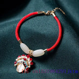 925 Silver Chalcedony Bangle Gemstone Bracelet