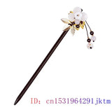 Jade Flower Hairpin 925 Silver Jewelry for Women