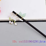 Jade Flower Hairpin Natural Amulet Hair Sticks Real Jewelry Gift