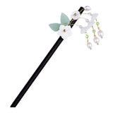 Jade Flower Hairpin Natural Amulet Hair Sticks Real Jewelry Gift