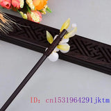 Jade Flower Hairpin 925 Silver Chinese Charms Gemstone