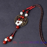 Jade Flower Necklace Choker Man Gemstones Chalcedony Tibetan Silver Gift