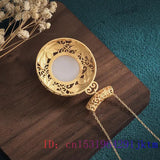 Jade Flower Pendant Chalcedony 925 Silver Necklace Women Amulets Carved Jewelry