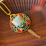 Jade Flower Pendant 925 Silver Chalcedony Zircon Necklace