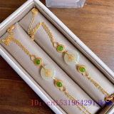 Jade Gourd Bracelets Bangles 925 Silver Chalcedony Chinese Jewelry