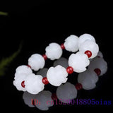 Jade Lotus Bracelet Charm Gemstone Bangle
