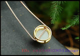 Jade Pendant Charm Chinese Zircon 925 Silver Crystal Necklace Amulet Women