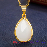 Jade Pendant Natural Stone Necklace Men 925 Silver Man Jewelry Pendants