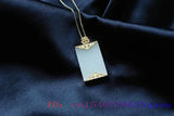 Chinese Chalcedony Jade Pendant Necklace 925 Silver Talisman