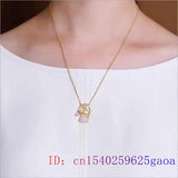 Jade Rabbit Pendant Stone 925 Silver Necklace Natural Gemstones Gift Pendants