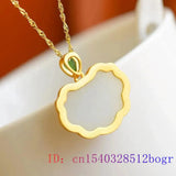 Jade Ruyi Pendant Amulet Agate Natural Charm Jewelry Chalcedony Zircon