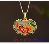Jade Ruyi Pendant 925 Silver Choker Amulet