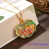 Jade Ruyi Pendant 925 Silver Choker Amulet