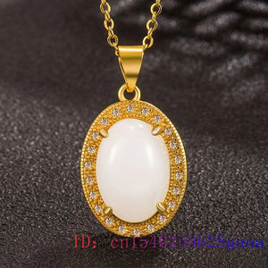 Jade Water Drop Pendant Charm 925 Silver Necklace Vintage Amulet