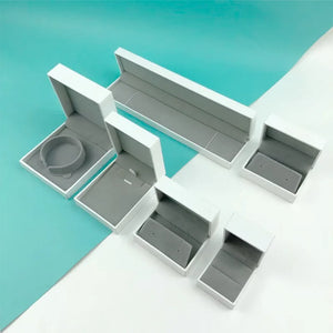 Leather-filled Paper Jewelry Packaging Set