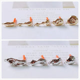 4pcs DIY Jewelry Component Eardrop Pendant Charms Stud Earrings Accessories