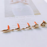 4pcs DIY Jewelry Component Eardrop Pendant Charms Stud Earrings Accessories