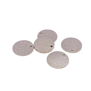 Round Metal Slice Pendant Charms Necklace Earrings Accessories