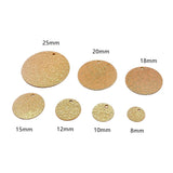 Round Metal Slice Pendant Charms Necklace Earrings Accessories
