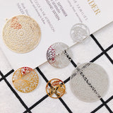 Metal Hollow Piece Pendant Earring Necklace Charms DIY Making