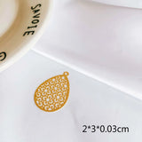 Metal Hollow Piece Pendant Earrings Charms 4pcs