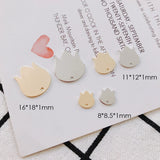 Metal Piece Pendant Earring Necklace Charms DIY Making 10pcs