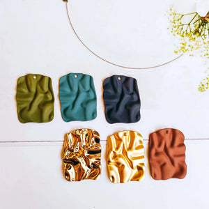 Wave Metal Pendant Earring Necklace Charms for DIY Jewelry Making
