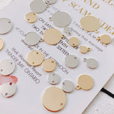 Metal Round Eardrop Charms for Jewelry Making 8pcs