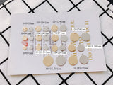 Metal Round Eardrop Charms for Jewelry Making 8pcs