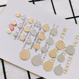 Metal Round Eardrop Charms for Jewelry Making 8pcs