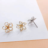 10pcs Wirewound Stud Earrings DIY Pendant Material Supplies