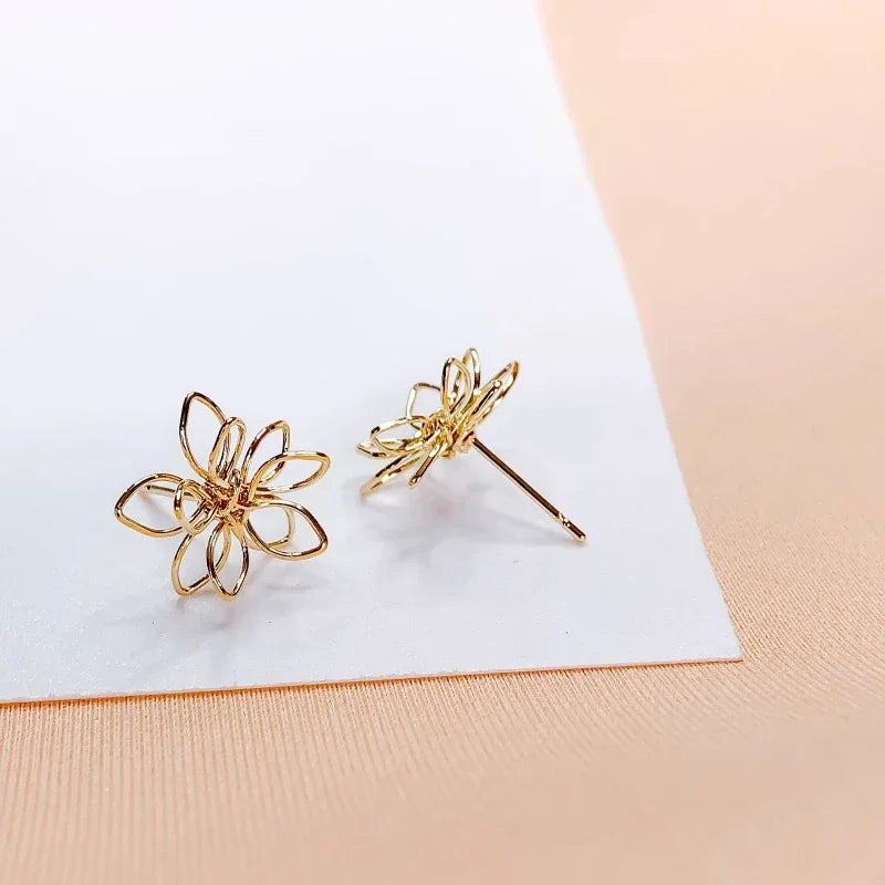 10pcs Wirewound Stud Earrings DIY Pendant Material Supplies