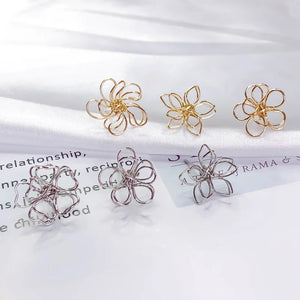 10pcs Wirewound Stud Earrings DIY Pendant Material Supplies