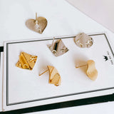 6pcs K Plated Stud Earring Accessories Metal Eardrop Components