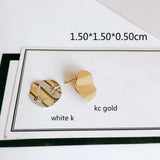6pcs K Plated Stud Earring Accessories Metal Eardrop Components