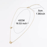 K Rose Stainless Steel Butterfly Charm Necklace Women Gift Jewelry For Girl