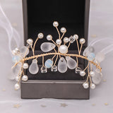 Bridesmaid Pearl Hand Flower Bracelet for Wedding Party
