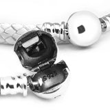 925 Sterling Silver Leather Bracelet Women's Bangle DIY Charm Homme Gift