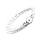 925 Sterling Silver Leather Bracelet Women's Bangle DIY Charm Homme Gift