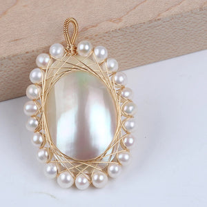 Freshwater Pearl Pendant Necklace Women Jewelry Making