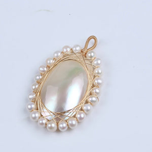 Freshwater Pearl Pendant Necklace Women Jewelry Making
