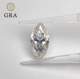 Marquise Moissanite D VVS1 Stone with Report Laser Code
