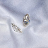 Marquise Moissanite D VVS1 Stone with Report Laser Code